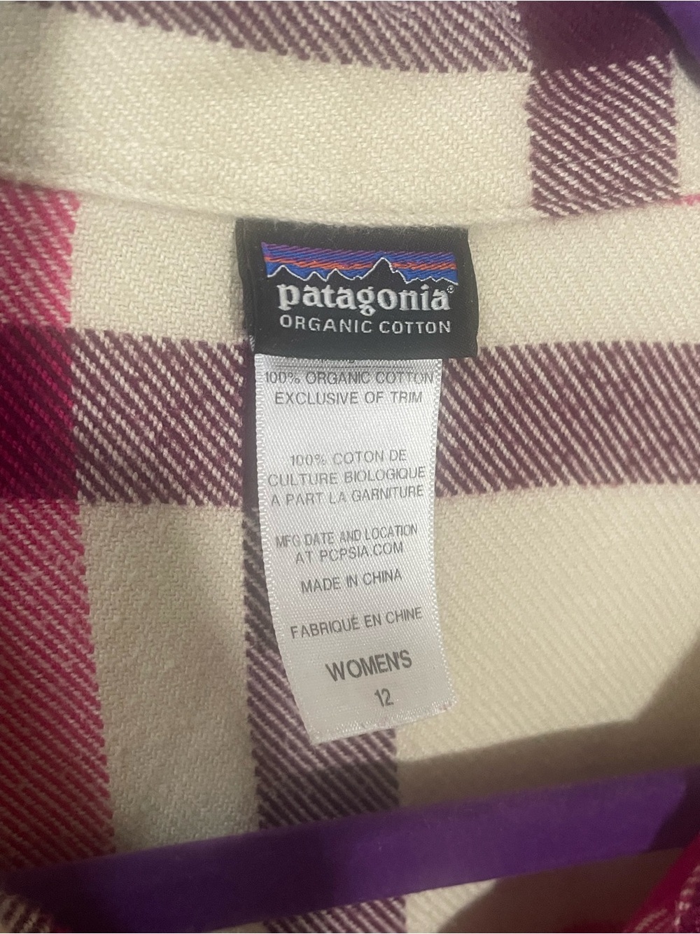 Patagonia Shirt Women's 12 Flannel Organic Cotton Outdoor Lagenlook Gorpcore - Picture 4 of 7